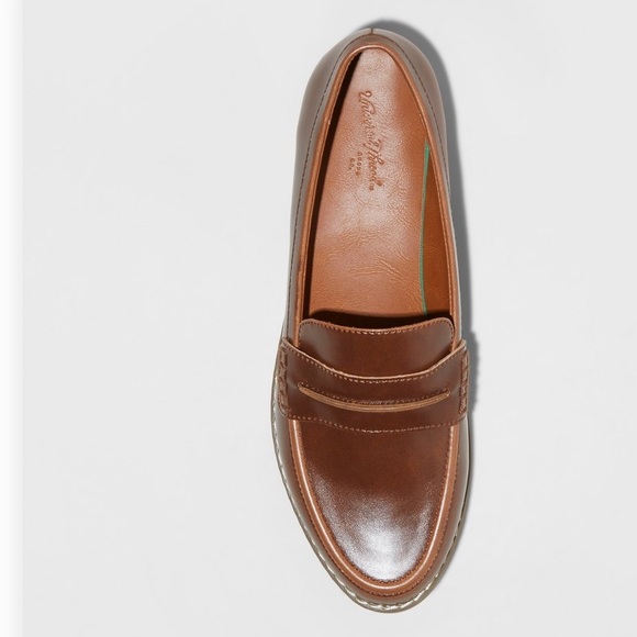 Target Cognac Penny Loafers Size 